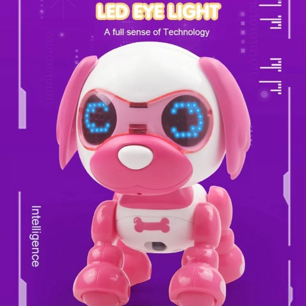 Light Pink Robot Pup Smart-LED-Sings-Speaks-Lights Up-Barks-Shakes-NEW - Picture 10 of 11